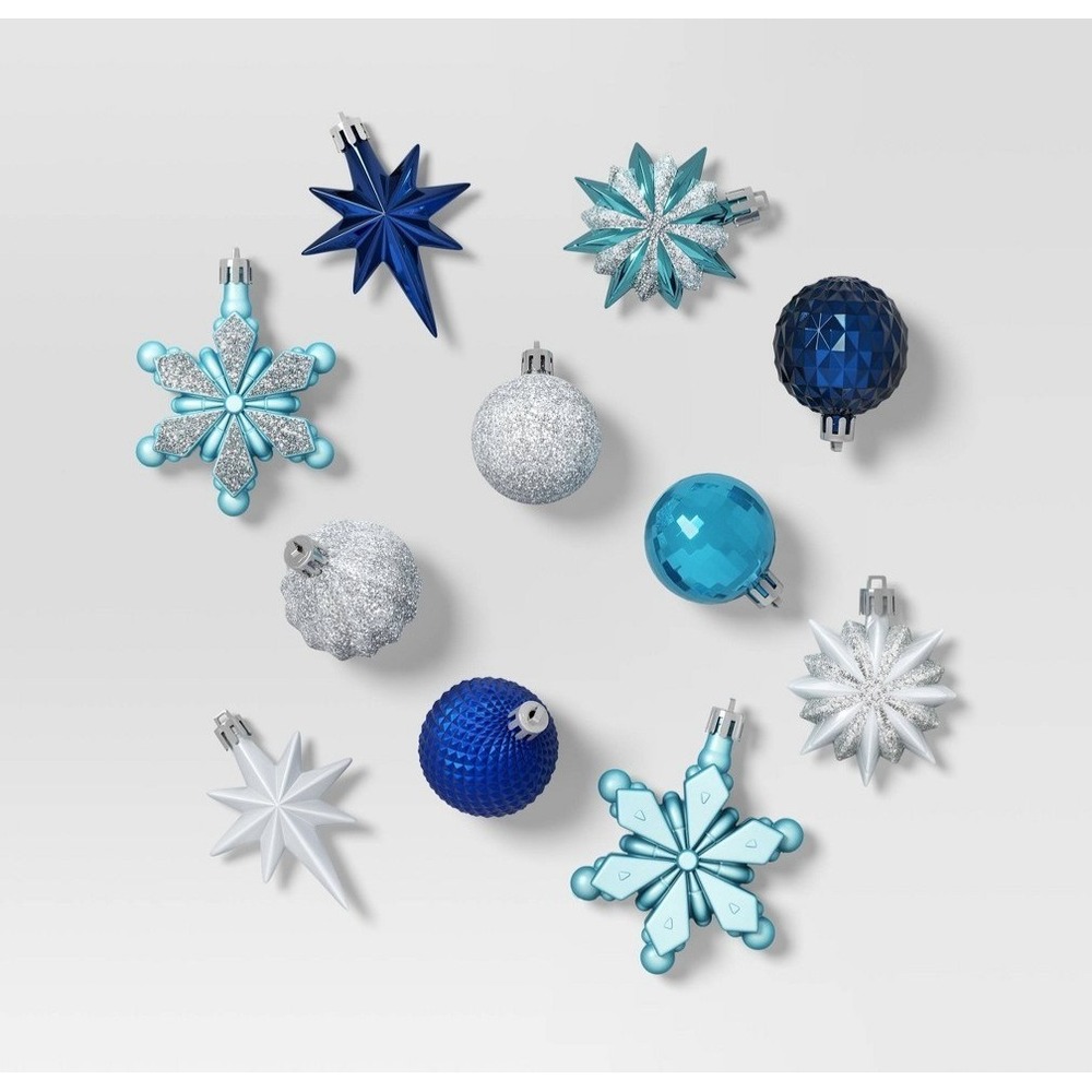 (20 ornaments) Wondershop Ornament Sets  BLUE